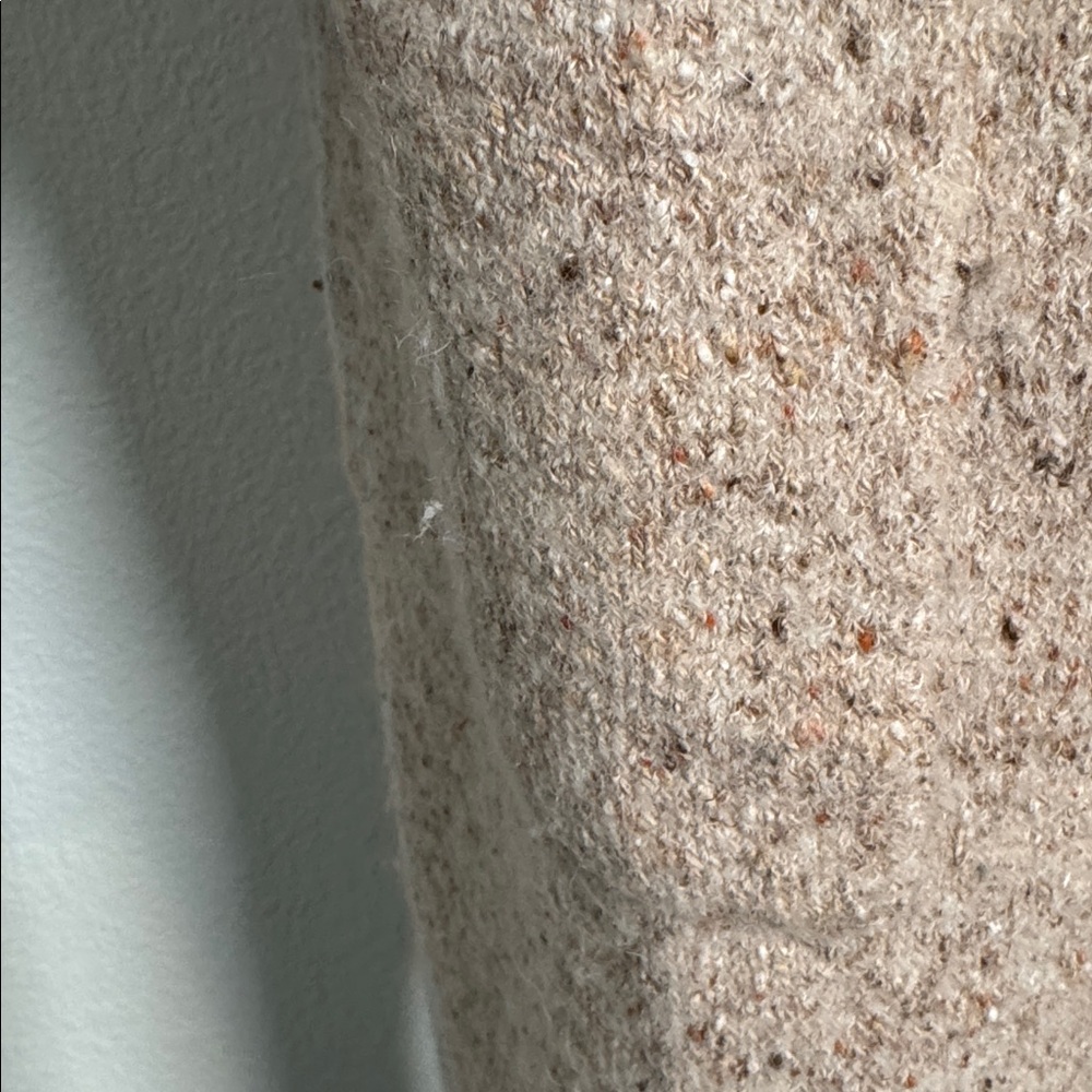 Vince Boucle Speckled Tan Wool Duster Cardigan Size Medium - Picture 3 of 6